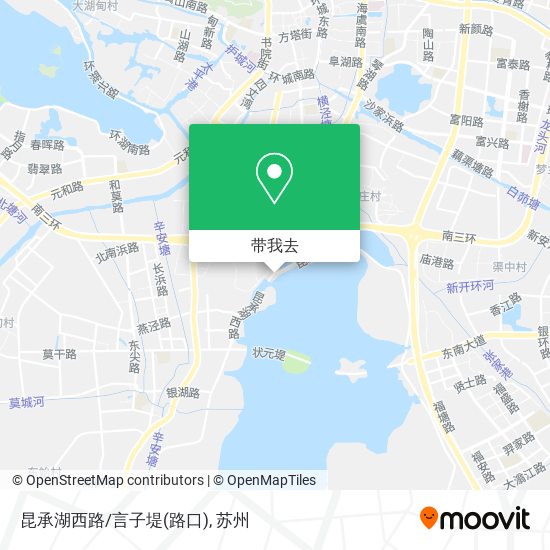 昆承湖西路/言子堤(路口)地图