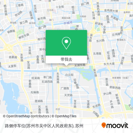 路侧停车位(苏州市吴中区人民政府东)地图