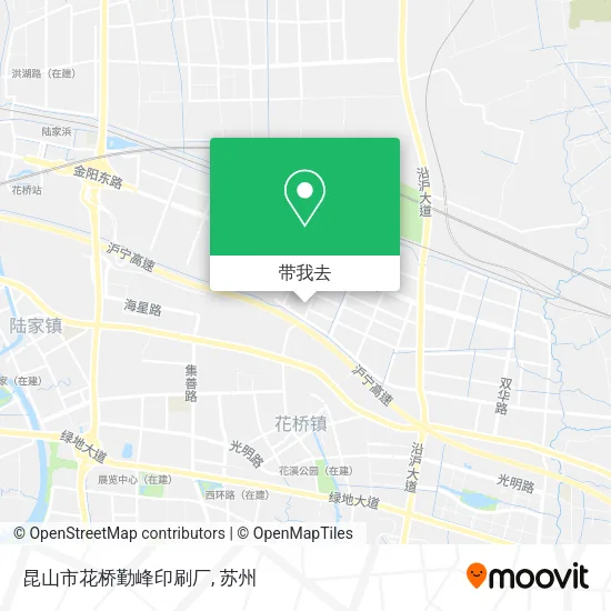 昆山市花桥勤峰印刷厂地图