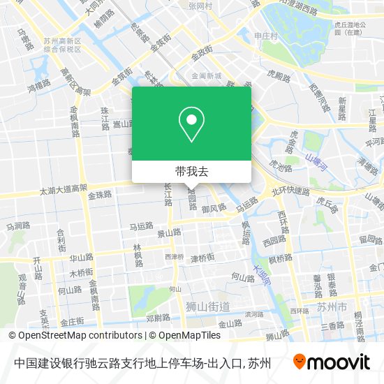 中国建设银行驰云路支行地上停车场-出入口地图