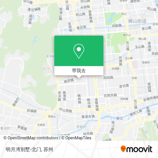 明月湾别墅-北门地图