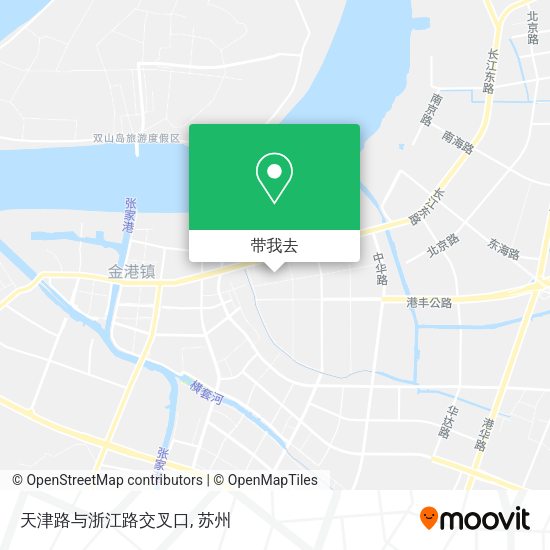 天津路与浙江路交叉口地图