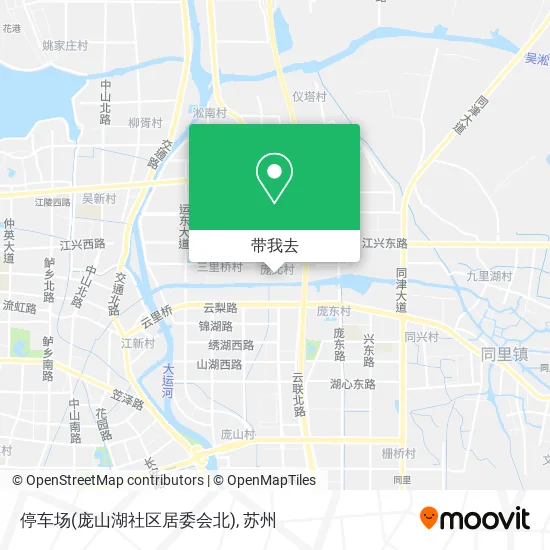 停车场(庞山湖社区居委会北)地图