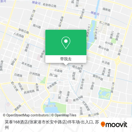 莫泰168酒店(张家港市长安中路店)停车场-出入口地图