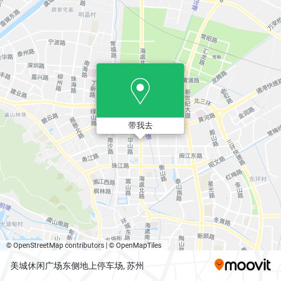 美城休闲广场东侧地上停车场地图
