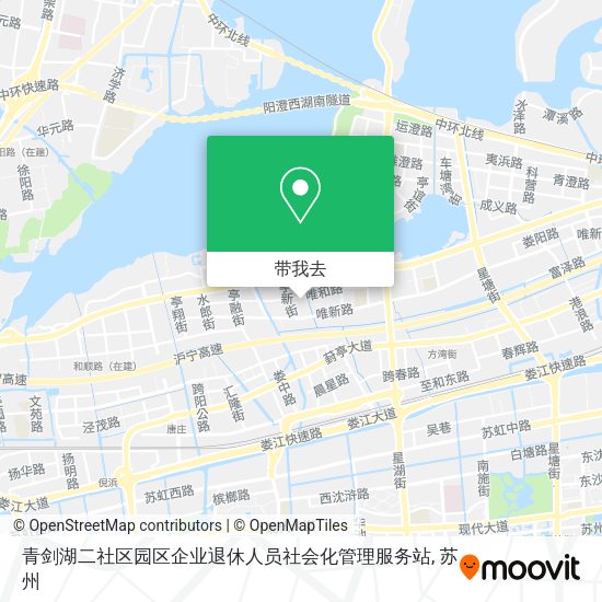 青剑湖二社区园区企业退休人员社会化管理服务站地图