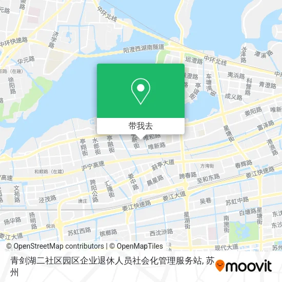 青剑湖二社区园区企业退休人员社会化管理服务站地图