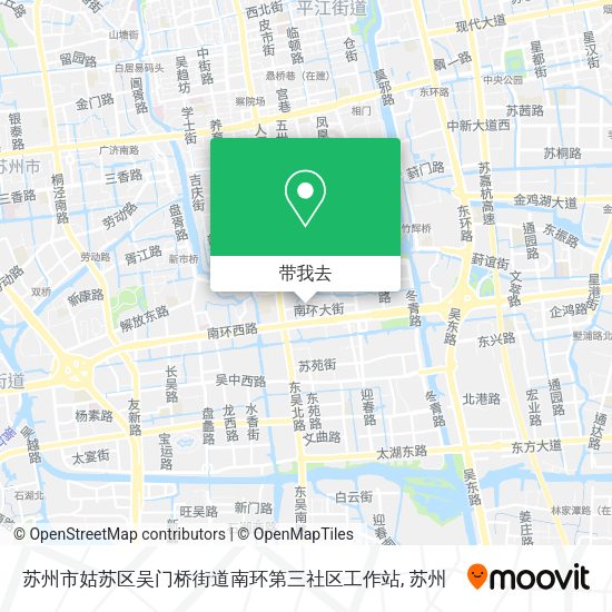 苏州市姑苏区吴门桥街道南环第三社区工作站地图