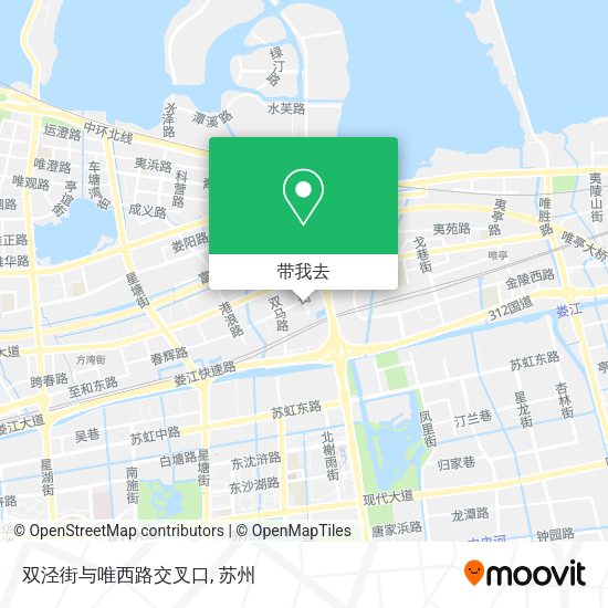 双泾街与唯西路交叉口地图
