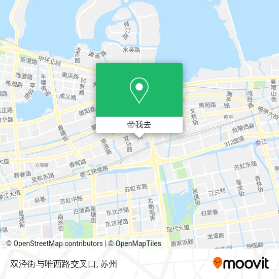 双泾街与唯西路交叉口地图