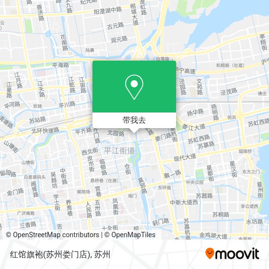 红馆旗袍(苏州娄门店)地图