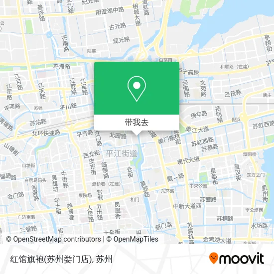 红馆旗袍(苏州娄门店)地图