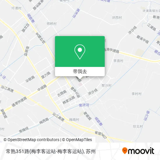 常熟351路(梅李客运站-梅李客运站)地图