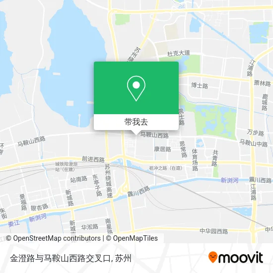 金澄路与马鞍山西路交叉口地图