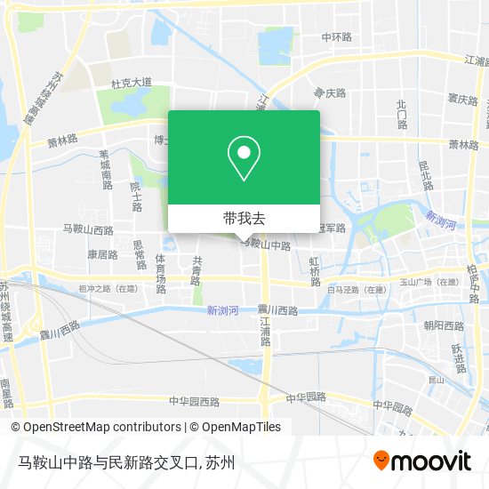 马鞍山中路与民新路交叉口地图