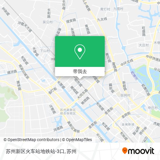 苏州新区火车站地铁站-3口地图