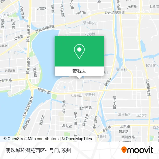 明珠城聆湖苑西区-1号门地图