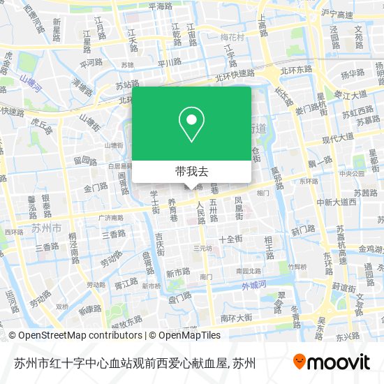 苏州市红十字中心血站观前西爱心献血屋地图