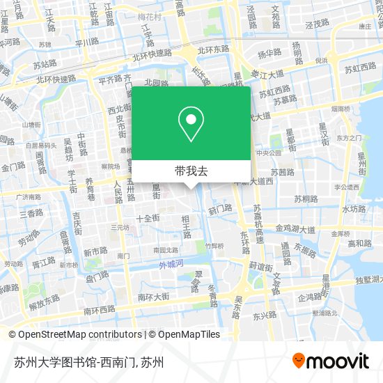 苏州大学图书馆-西南门地图