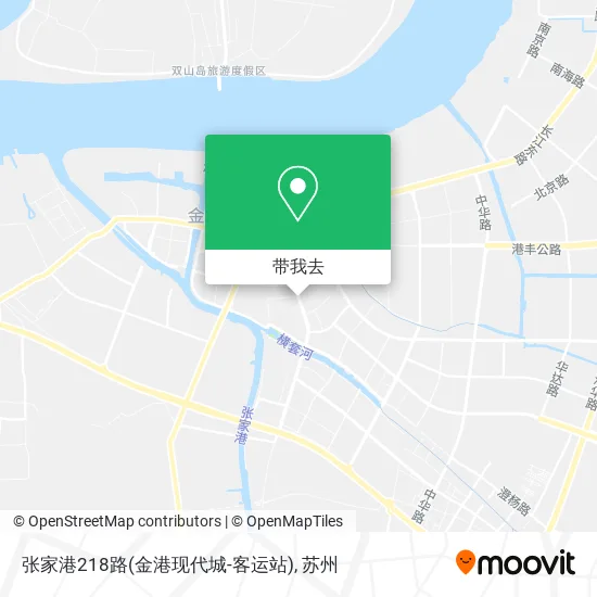 张家港218路(金港现代城-客运站)地图