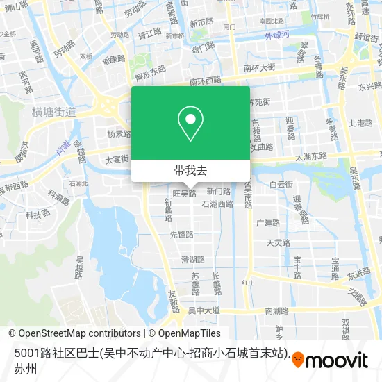 5001路社区巴士(吴中不动产中心-招商小石城首末站)地图