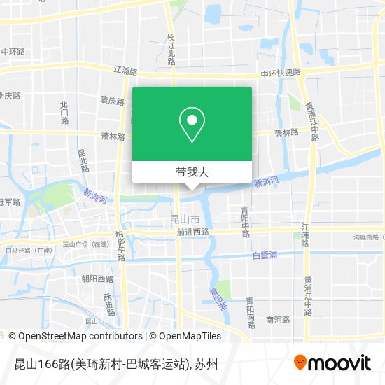 昆山166路(美琦新村-巴城客运站)地图