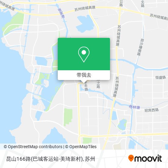 昆山166路(巴城客运站-美琦新村)地图