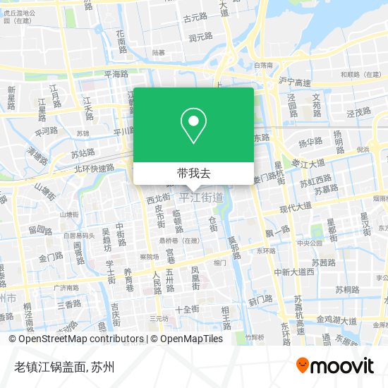 老镇江锅盖面地图