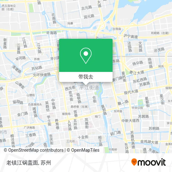 老镇江锅盖面地图
