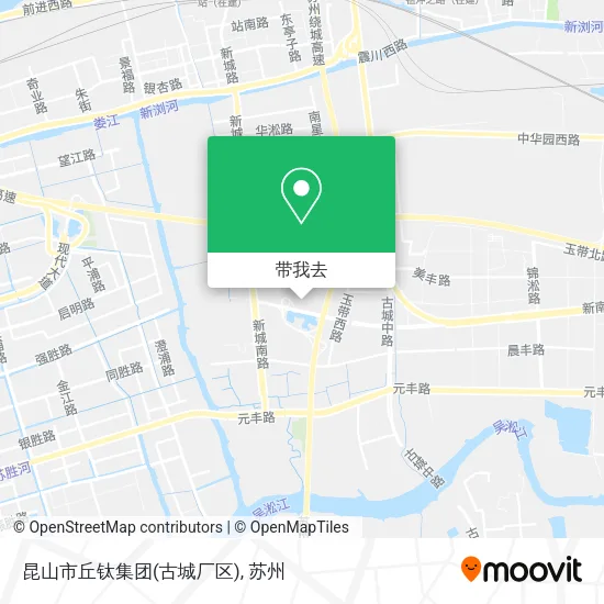 昆山市丘钛集团(古城厂区)地图