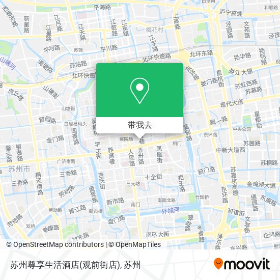 苏州尊享生活酒店(观前街店)地图