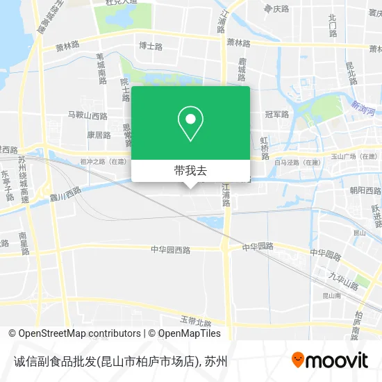 诚信副食品批发(昆山市柏庐市场店)地图