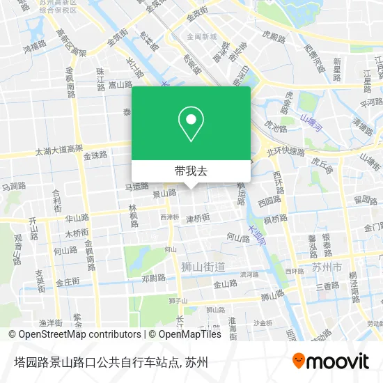 塔园路景山路口公共自行车站点地图