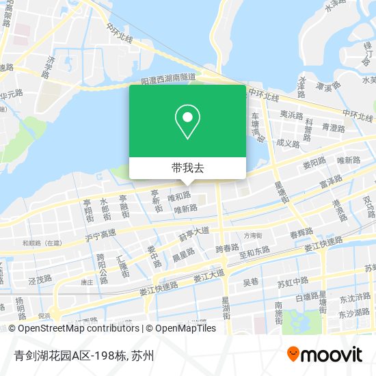 青剑湖花园A区-198栋地图
