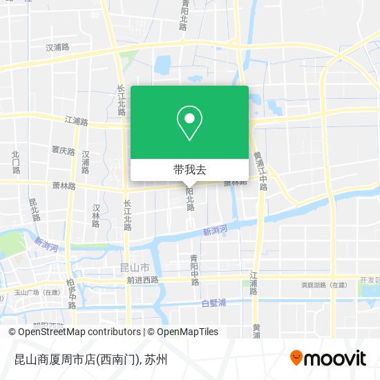 昆山商厦周市店(西南门)地图