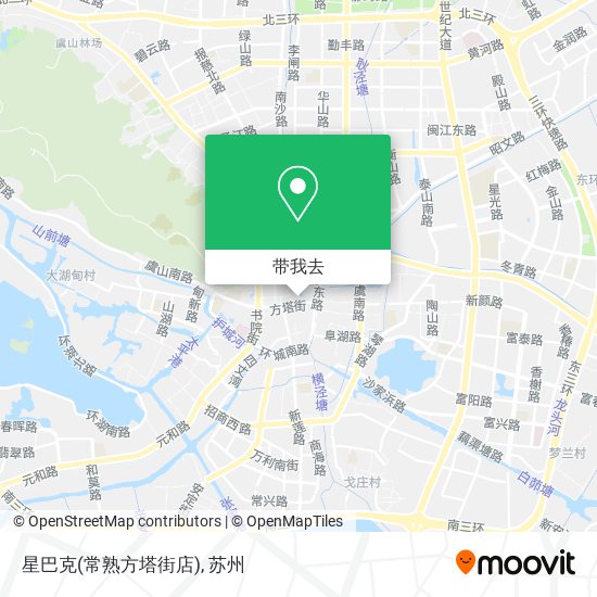 星巴克(常熟方塔街店)地图