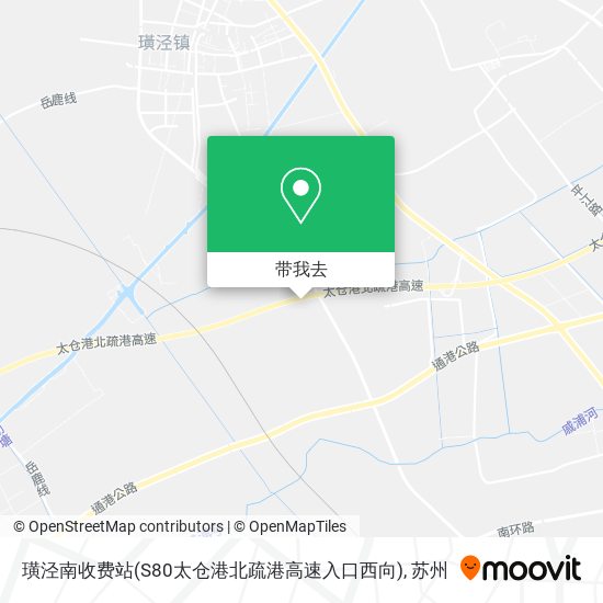 璜泾南收费站(S80太仓港北疏港高速入口西向)地图