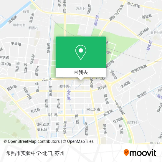 常熟市实验中学-北门地图