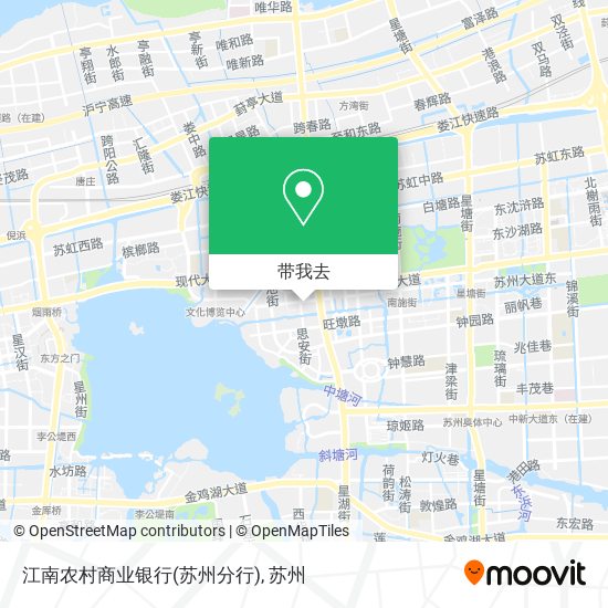 江南农村商业银行(苏州分行)地图