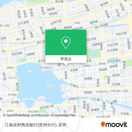 江南农村商业银行(苏州分行)地图