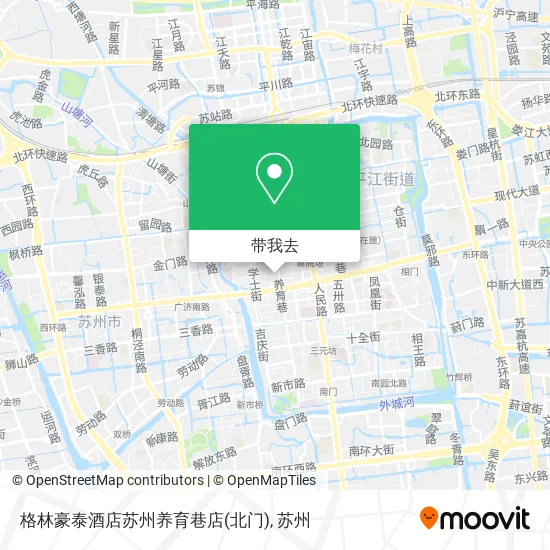 格林豪泰酒店苏州养育巷店(北门)地图