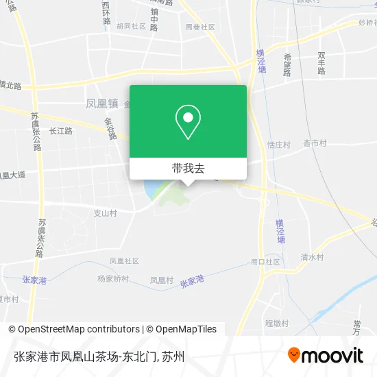 张家港市凤凰山茶场-东北门地图