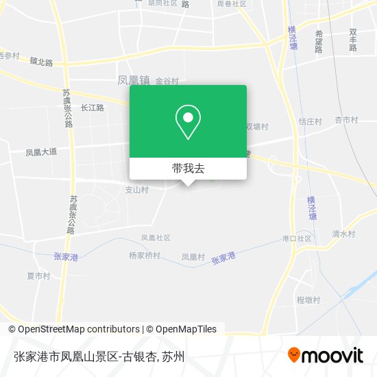 张家港市凤凰山景区-古银杏地图