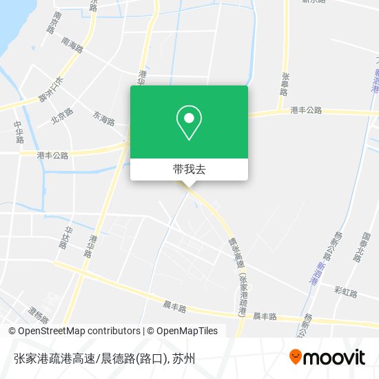 张家港疏港高速/晨德路(路口)地图