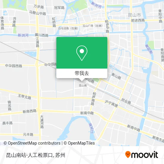 昆山南站-人工检票口地图