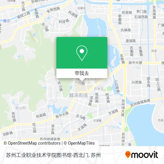 苏州工业职业技术学院图书馆-西北门地图