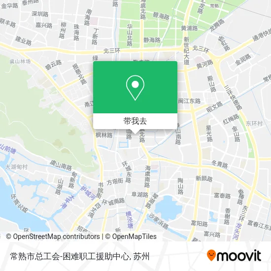 常熟市总工会-困难职工援助中心地图