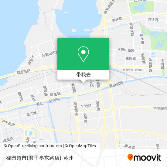 福园超市(君子亭东路店)地图