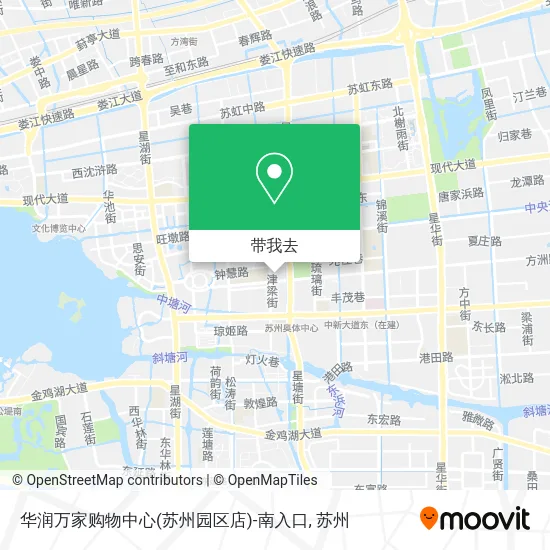 华润万家购物中心(苏州园区店)-南入口地图