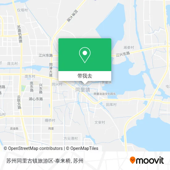 苏州同里古镇旅游区-泰来桥地图